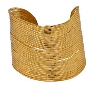Gas Bijoux Gold Plated Wave Cuff Bracelet